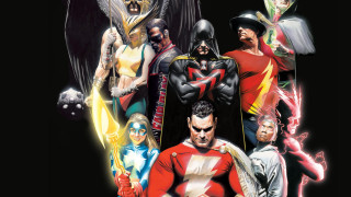 Superheroes group arms crossed colorful - altermodern free wallpaper