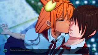 Anime couple kissing computer blue - a green light free wallpaper