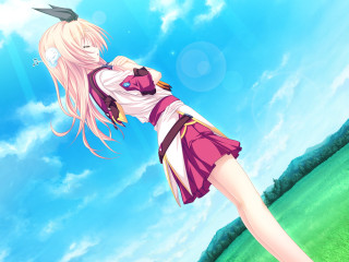 Girl short skirt white shirt 3 - a short skirt free wallpaper