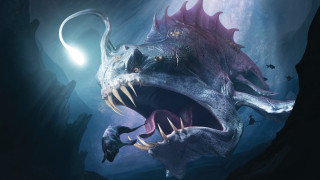 Large dinosaur mouth open cave - tooth wide free wallpaper
