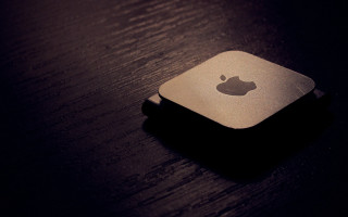 Apple logo black surface wooden - a wooden surface free wallpaper