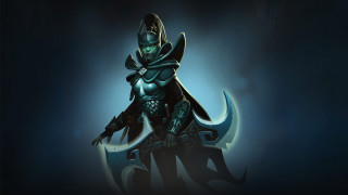 Dark blue character sword helmet - a character free wallpaper