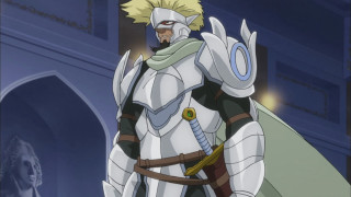 Man white suit building sword - his hand and a helmet free wallpaper