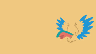 Cartoon character blue red bird - vector art free wallpaper