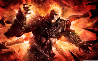 Man armor flames background fire - a sword and a sword free wallpaper
