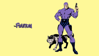 Man purple outfit gun dog - panfuturism free wallpaper