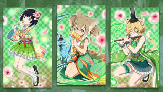 Anime characters different outfits hair 4 - three anime character free wallpaper