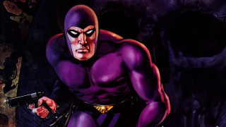 Man purple costume gun skull - underground comix free wallpaper
