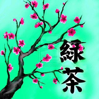 Pink flower tree painting chinese - a silk screen free wallpaper