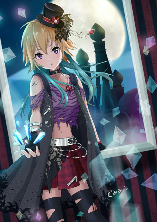 Girl top hat skirt sword - a hologram free wallpaper