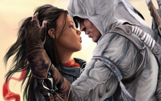 Man woman armor facing sword - a sword and the other free wallpaper