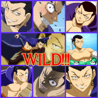 Anime collage wild characters man - poster art free wallpaper