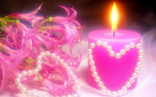 Pink candle pearls flower ribbon - betty merken free wallpaper