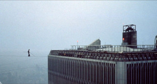 Man walking tight rope building - tight free wallpaper