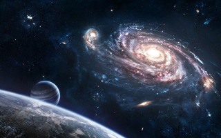 Earth galaxy stars bright light - a bright light in the middle free wallpaper