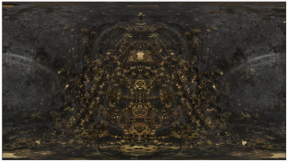 Artistic large room gold black - mandelbrot fractal free wallpaper