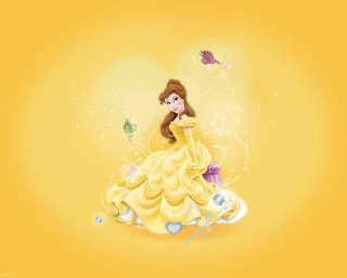 Cartoon character yellow dress bird - a yellow dress free wallpaper
