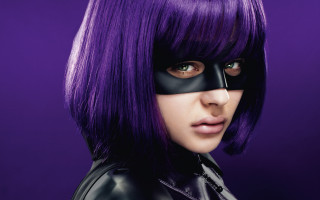 Woman mask purple hair leather - neofauvism free wallpaper
