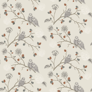 Owl branches berries leaves redberry - branch free wallpaper