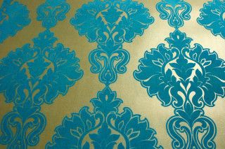 Blue gold wallpaper flower design - wallpaper free wallpaper