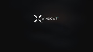 Black background white blue logo 2 - andries stock free wallpaper