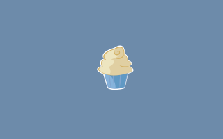 Cupcake bite blue background white - a cupcake free wallpaper