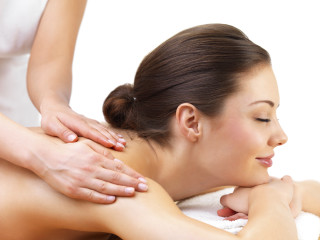 Woman massage white dress hands - photorealistic imagery free wallpaper for desktop
