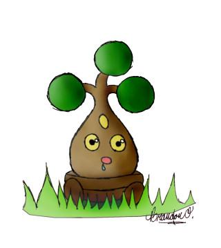 Cartoon tree sad face expression - its face free wallpaper