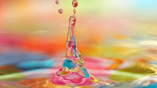 Colorful liquid droplet multicolored background 2 - liquid free wallpaper