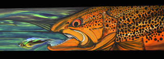 Fish in mouth painting - its mouth and a fish free wallpaper