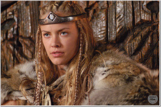 Woman long hair helmet fur - claire falkenstein free wallpaper for desktop