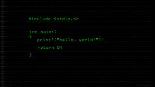 Black background green text message - ascii art free wallpaper
