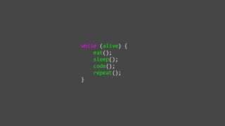 Black background green purple text - text free wallpaper