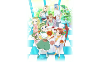 Group people table food person - a person holding free wallpaper