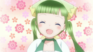 Girl green hair green dress - green hair free wallpaper