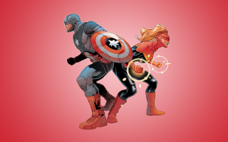 Captain america woman shield fight - alan davis free wallpaper