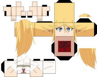 Paper doll blonde hair blue - its chest free wallpaper
