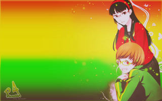 Anime couple standing colorful background - a pop art painting free wallpaper