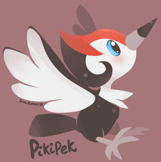 Cartoon bird red head horns - chippy free wallpaper