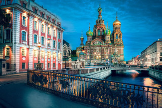 City bridge church night lights - evgeny lushpin free wallpaper