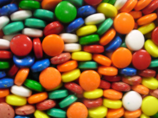Candy beans colorful shapes pile - neoplasticism free wallpaper