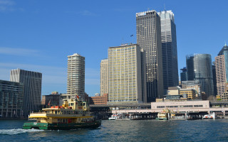 River city skyline bridge boats - elizabeth durack free wallpaper