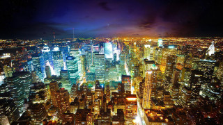 City night lights skyscrapers dark 4 - skyscraper free wallpaper