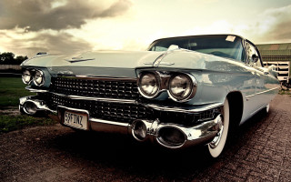 Classic car brick road building 3 - don eddy free wallpaper