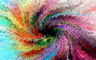 Colorful swirl yarn black center - a colorful swirl free wallpaper