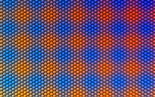 Colorful background dots blue yellow - a blue center free wallpaper