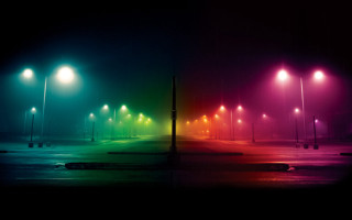 Street light night lights glow 2 - a street light free wallpaper