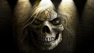 Creepy skull three lights creepy - the wall behind free wallpaper