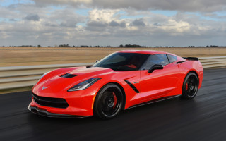 Red sports car driving cloudy 2 - car free wallpaper