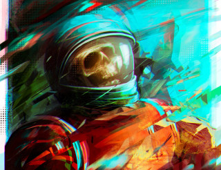 Man space suit skull helmet - anton fadeev free wallpaper